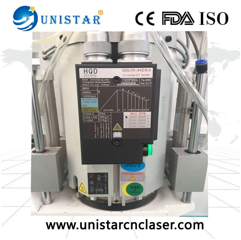 2140 Linear Atc CNC Router for Wooden Door Furnitures Cabinets Engraving Cutting Drilling with Hqd 9kw Automatic Tool Change Air Cooling Spindle