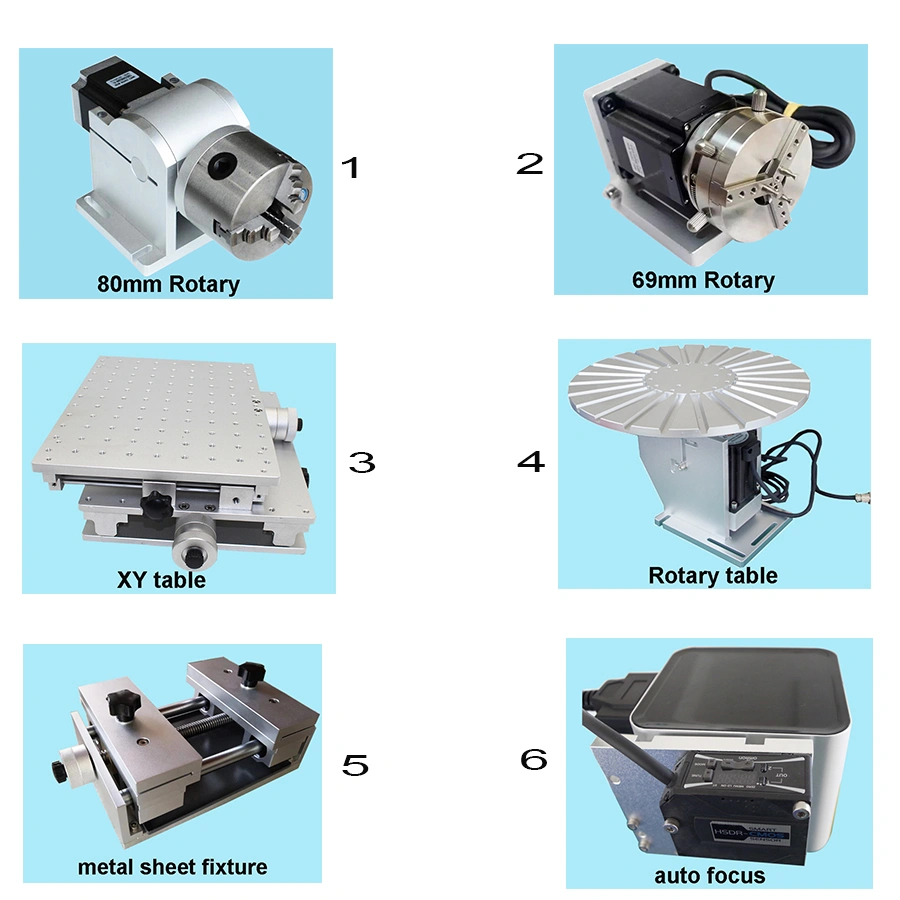 Raycus Jpt Ipg 30W 50W 60W 100W Metal Jewelry Plastic Mopa Color Fiber Laser Cutting Engraver Engraving Marking Machine with Rotary