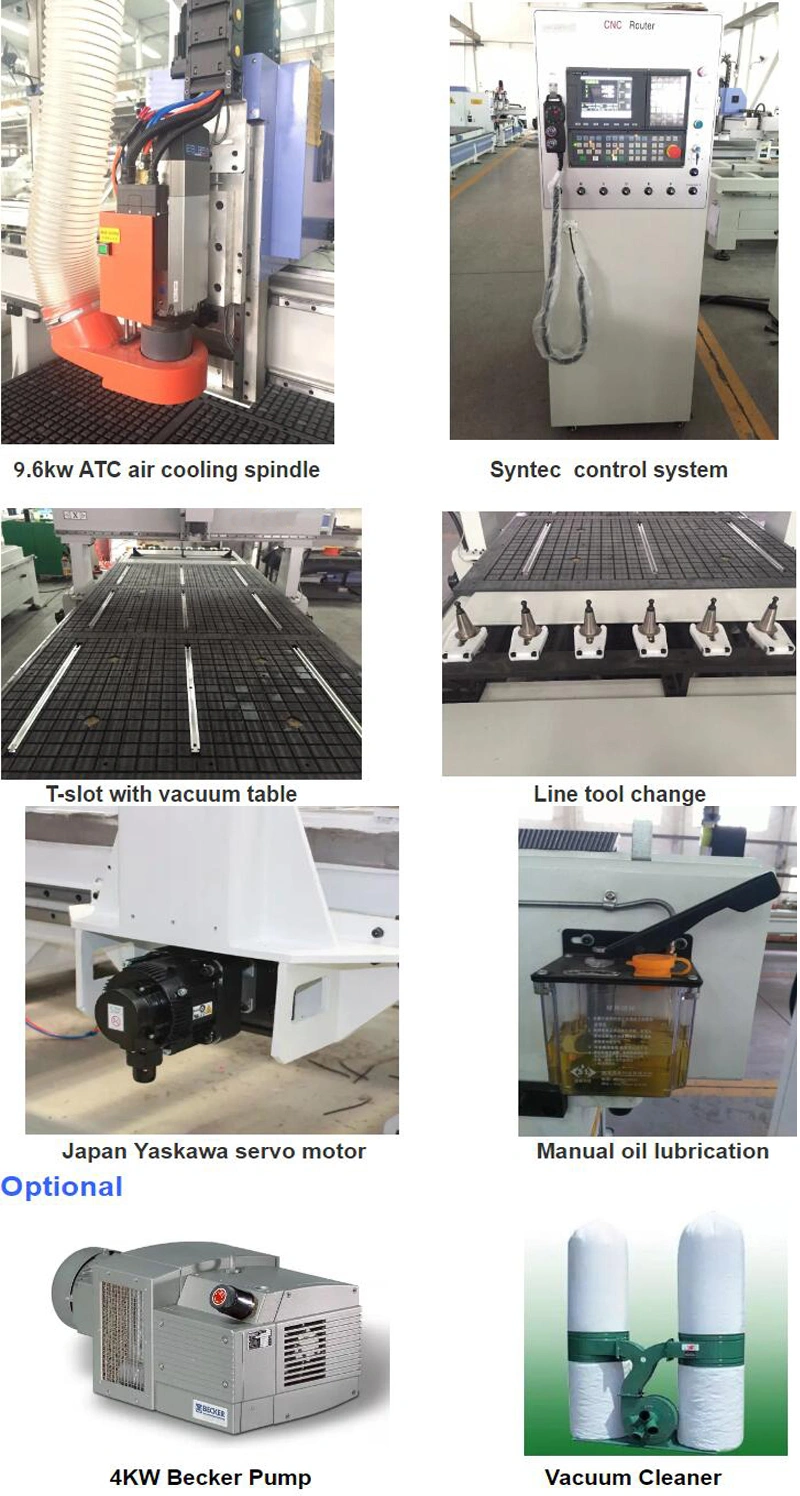 China Atc CNC Router Woodworking Machinery 1325 Automatic Wood Engraving Router